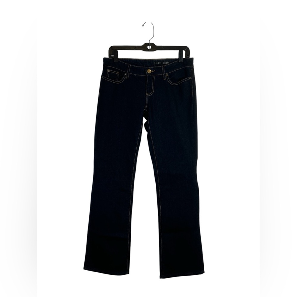 Gap Womens 4/27A Denim Jeans Dark Wash Premium Boot Cut Low Rise Stretch
